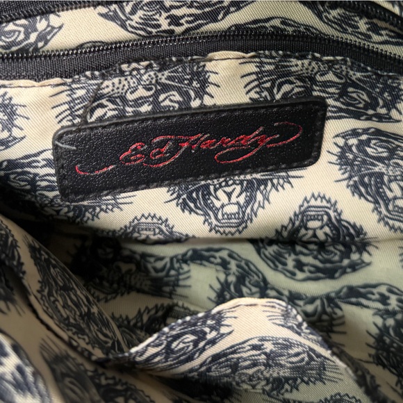 ❌SOLD❌Ed Hardy Studded Shoulder Crossbody Bag black - Picture 4 of 9